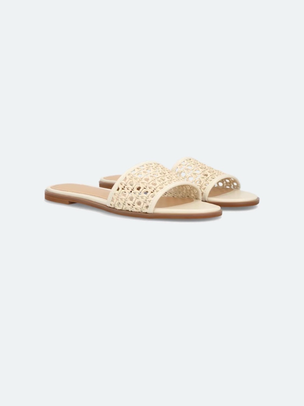 NWT - Woven Slide Sandals - Cream - Size 9.5
